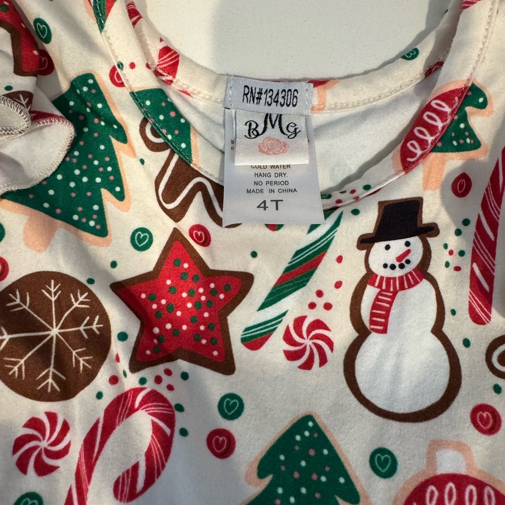 Mia Belle Girls Christmas Tutu Dress 4T - Picture 2 of 2